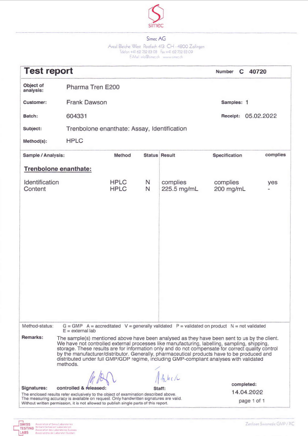 Trenbolone Enanthate 200mg/ml