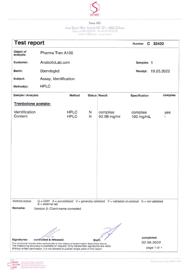 Trenbolone Acetate 100mg/ml