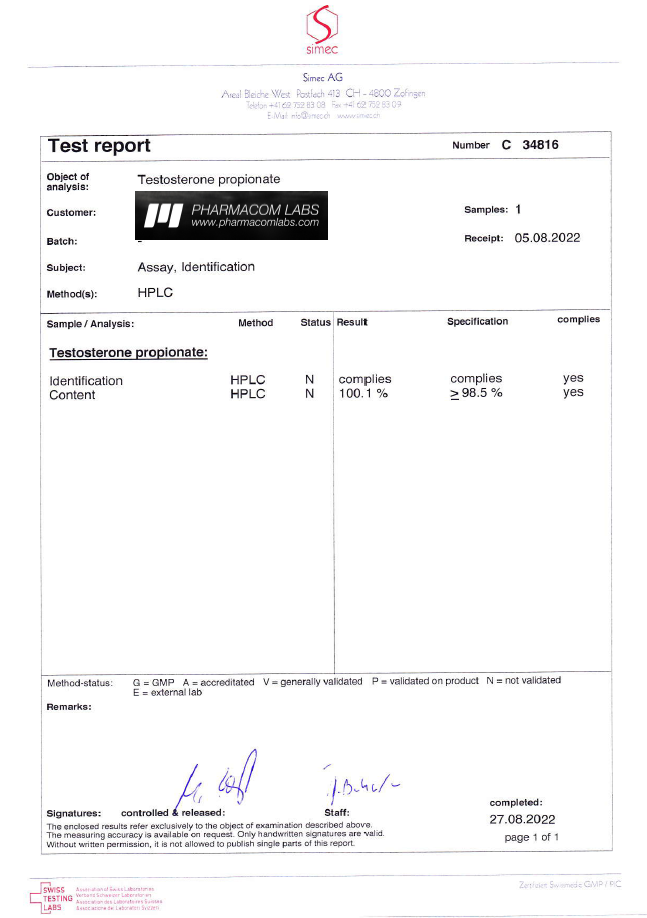 Testosterone Propionate 100mg/ml
