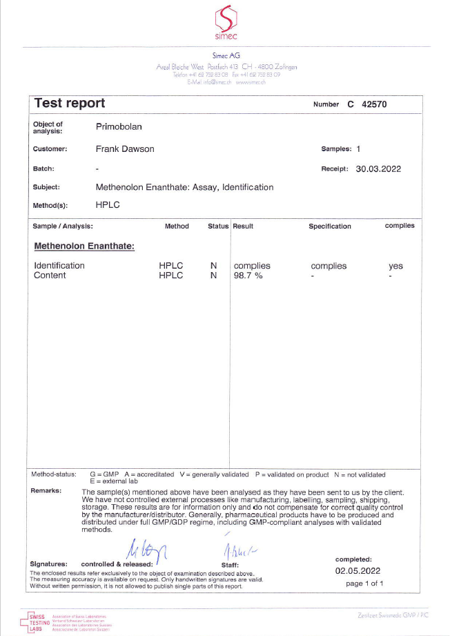 Primobolan 100mg/ml