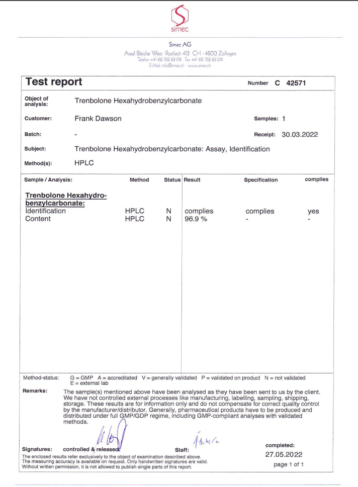 Trenbolone Hexahydro 100mg/ml